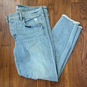 Loft light wash modern skinny crop jeans